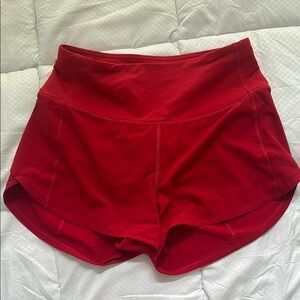 Women's Red Athletic Shorts